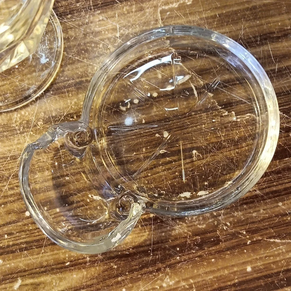 Vintage Federal Glass ice cream cups and holders